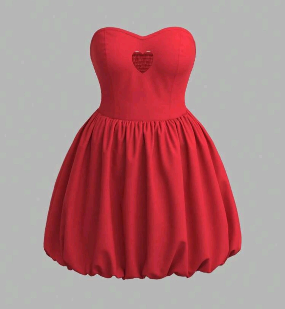 2 XLRed sweetheart neckline bubble dress - photo 3