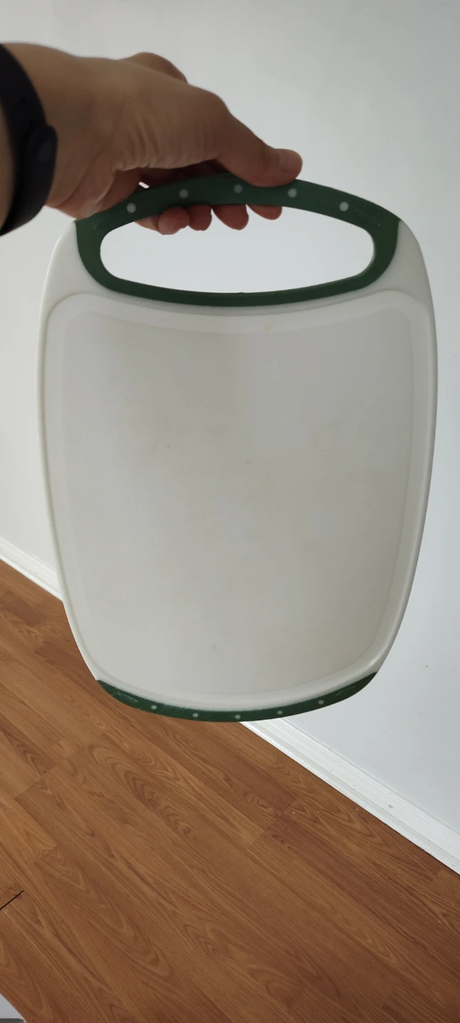 White and Green Cutting Board with Handle - photo 2