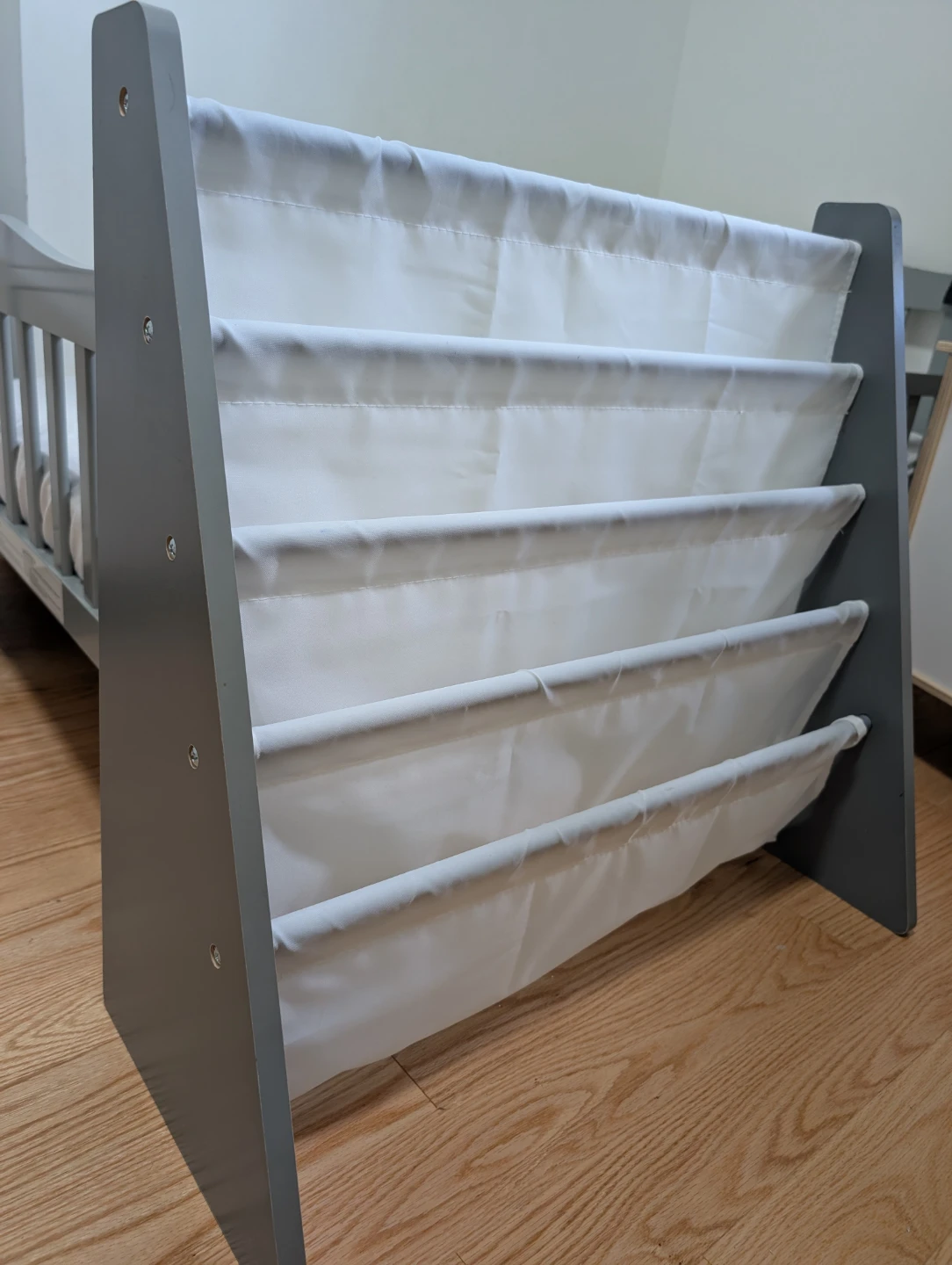 Grey Fabric Bookshelf for Kids - photo 2