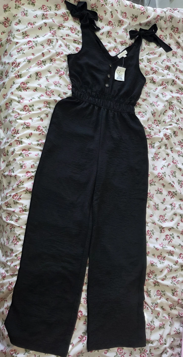 Monteau Los Angeles Black Jumpsuit Size S