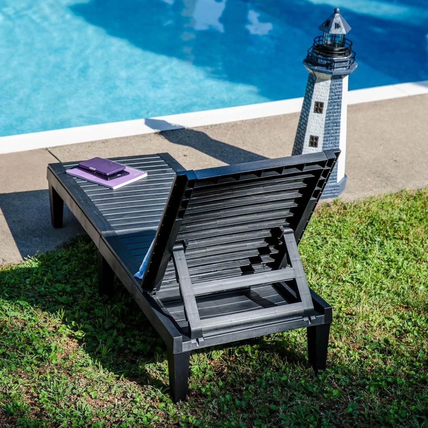 Black Adjustable Chaise Lounge Chair - photo 2