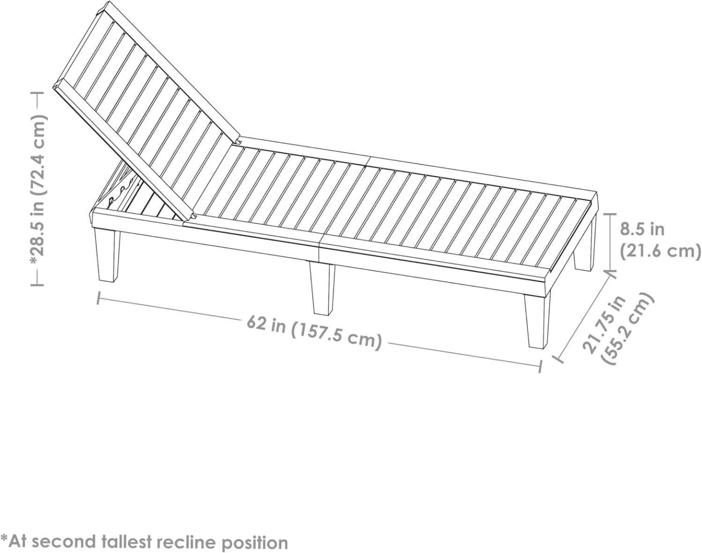 Black Adjustable Chaise Lounge Chair - photo 4
