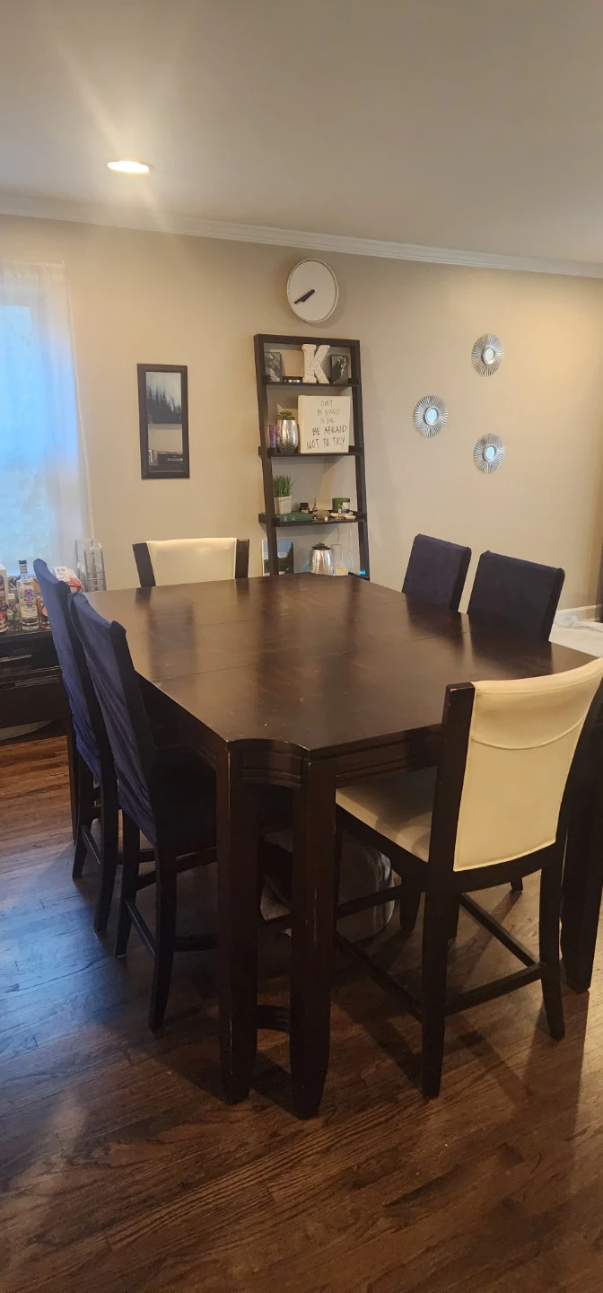 Dining table and chairs