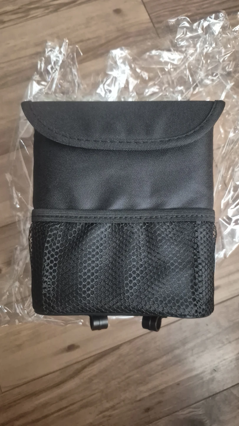 Black Car Trash Can with Mesh Pocket