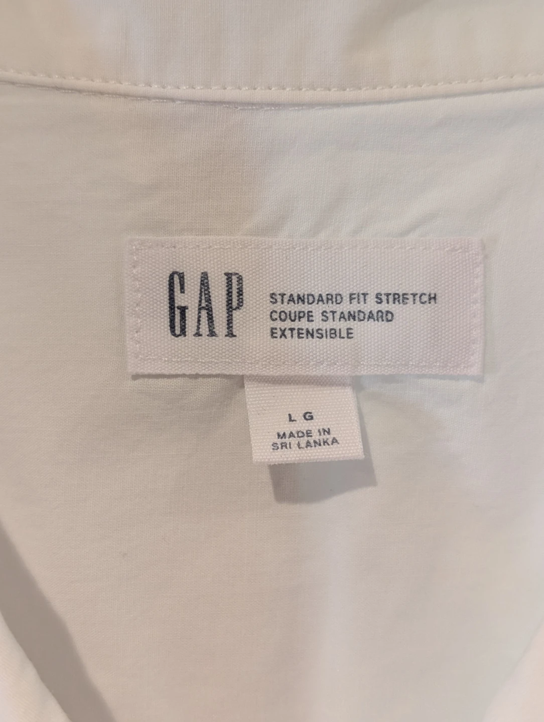 GAP Men's White Short Sleeve Button-Up Shirt - Size L - photo 3
