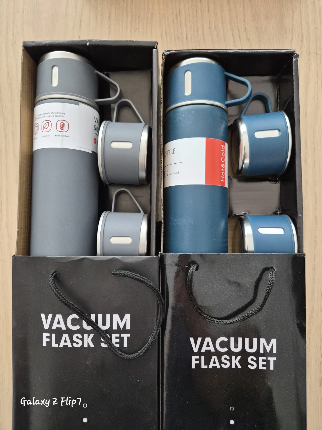 Vacuum Flask Set - Black 500ml