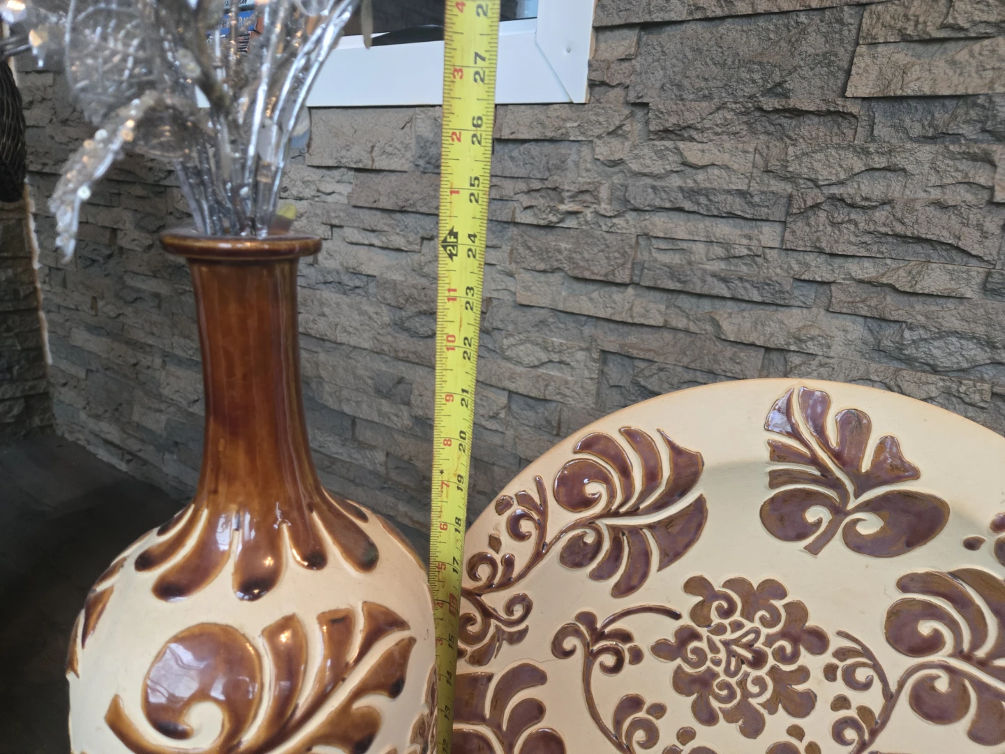 Decorative Ceramic Vase and Plate Set - photo 2