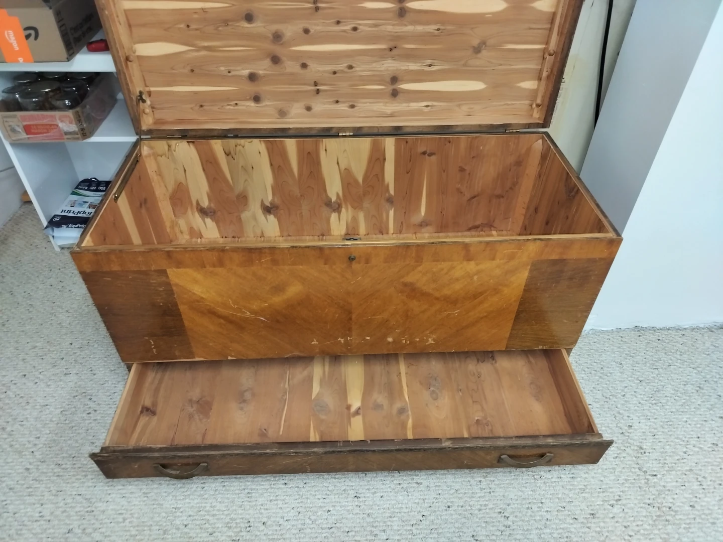 Vintage Cedar Lined Trunk.