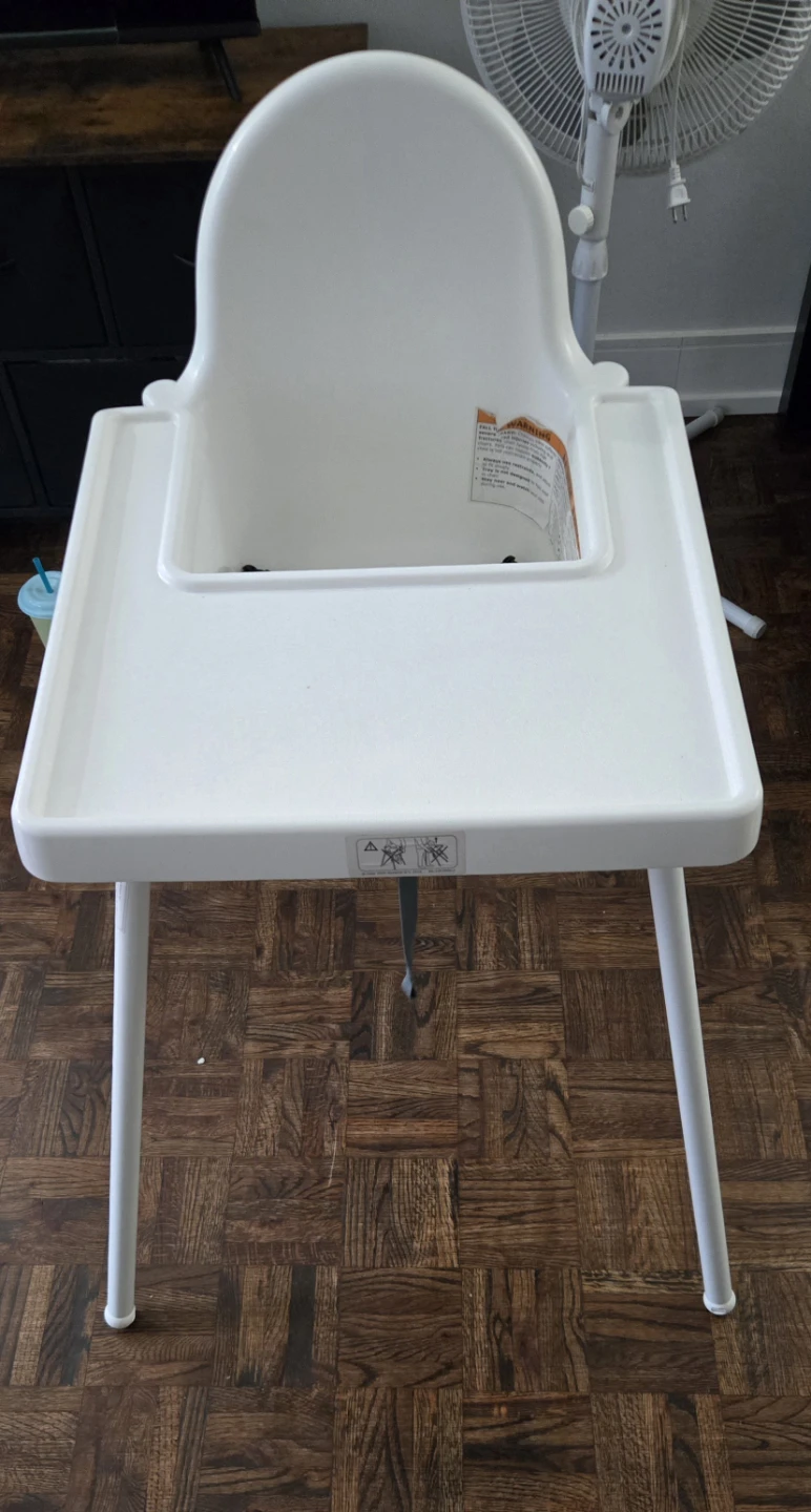 White Plastic High Chair