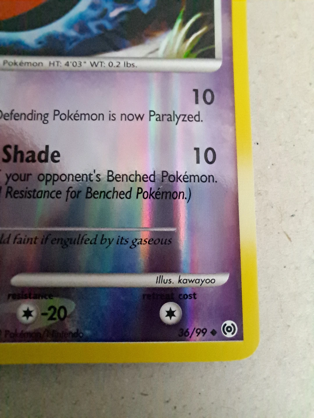 Gastly 36/ 99 Psychic Reverse Holo LP - photo 3