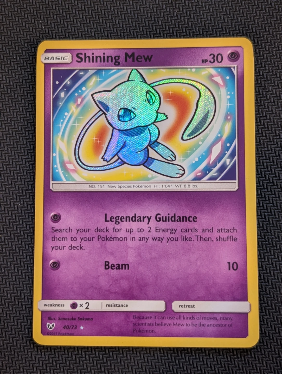 Shining Mew Shining Legends Holo 40/73 - Pokemon