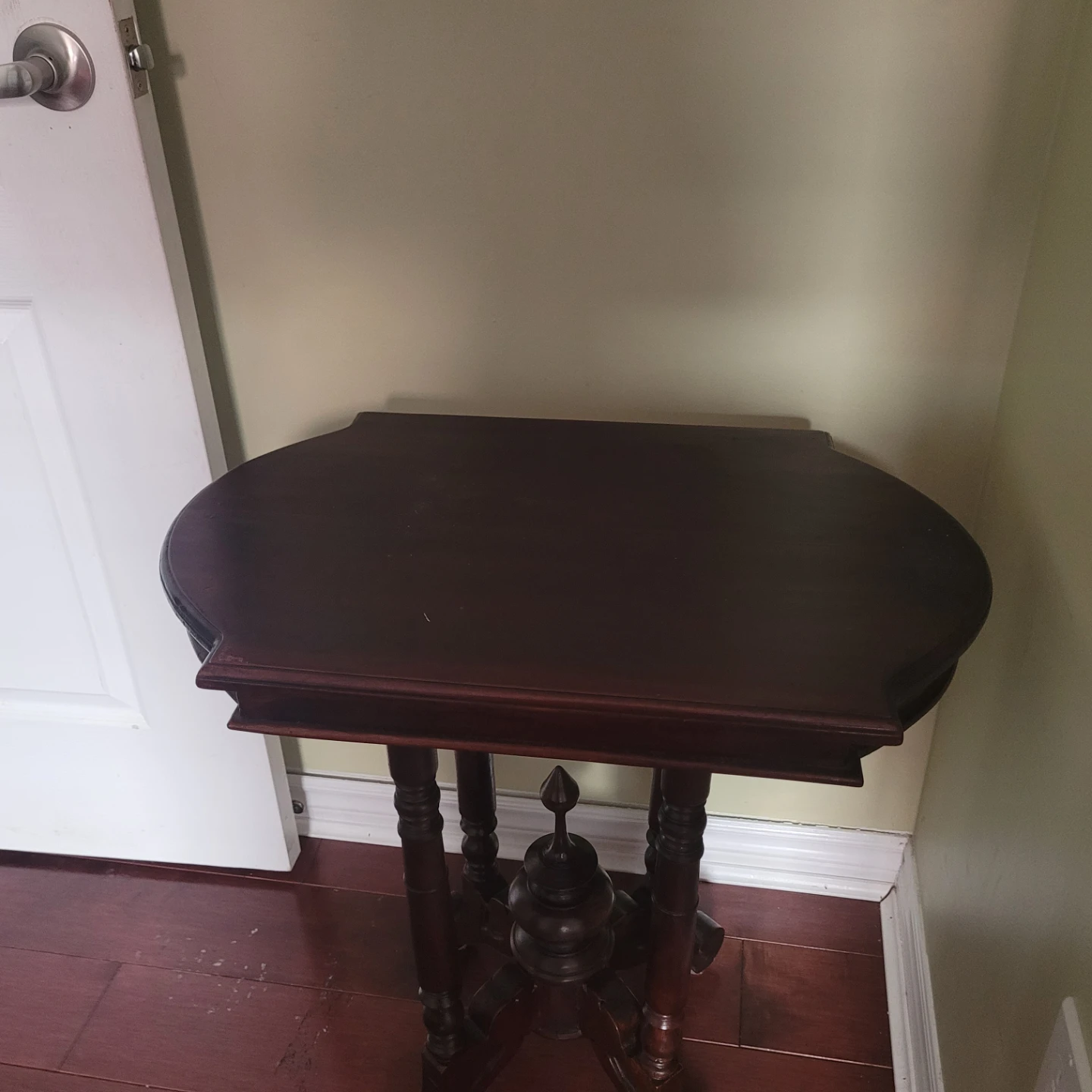 Dark Wood Accent Table - photo 2
