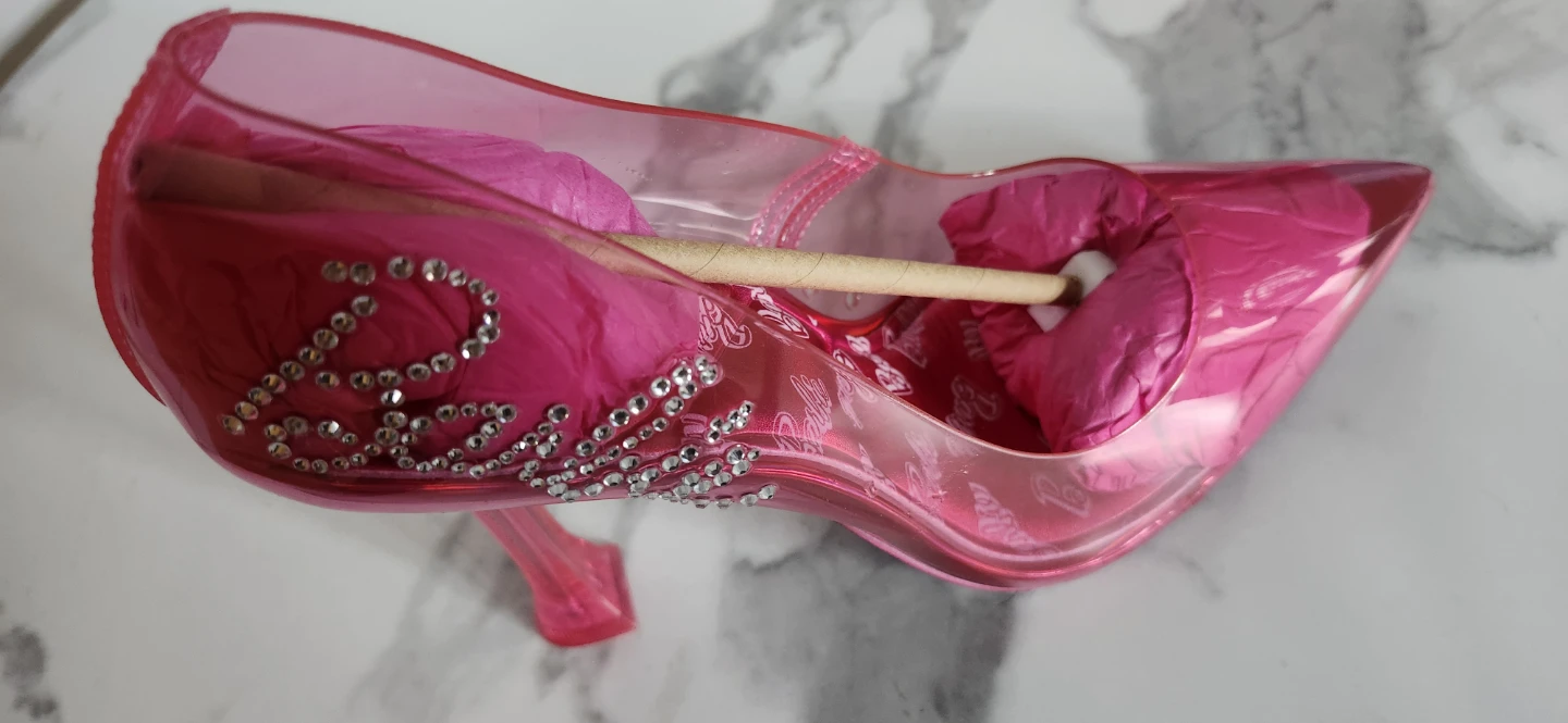 ALDO Pink Glitter Heart Heels