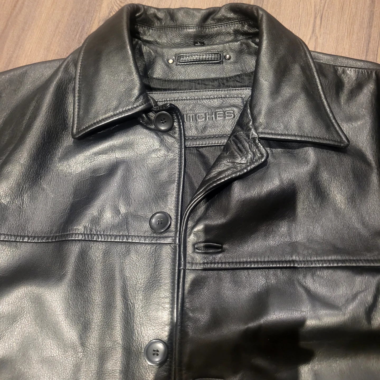 Britches Black Leather Jacket - photo 2