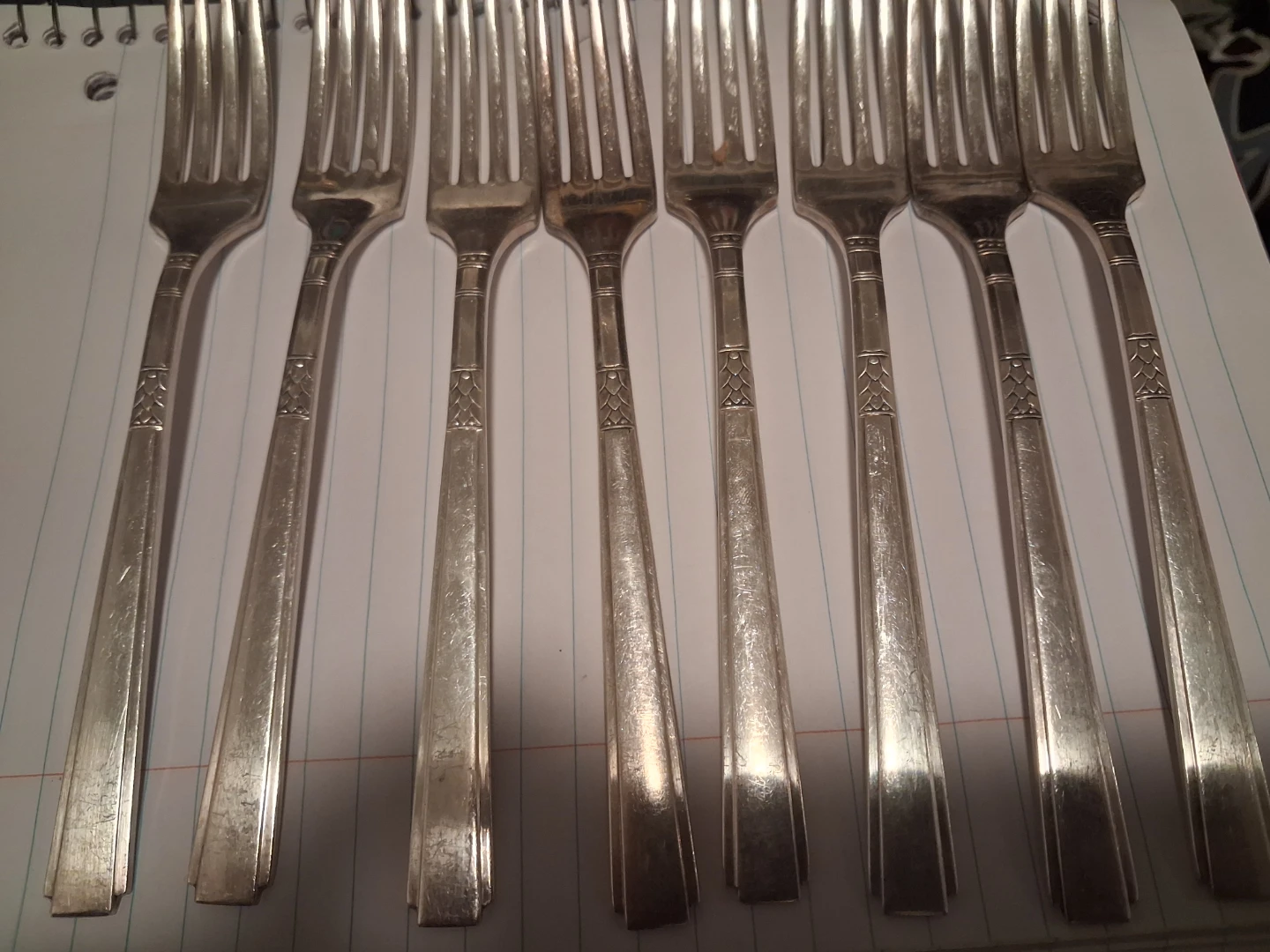 8x Silver Forks - 1891 Rogers R - photo 2
