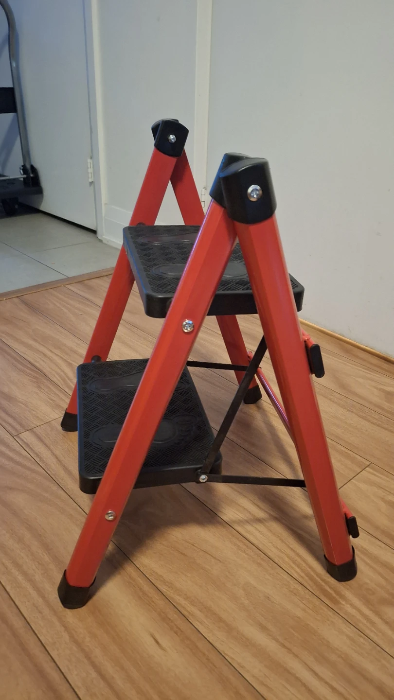 Two step folding step stool stairs