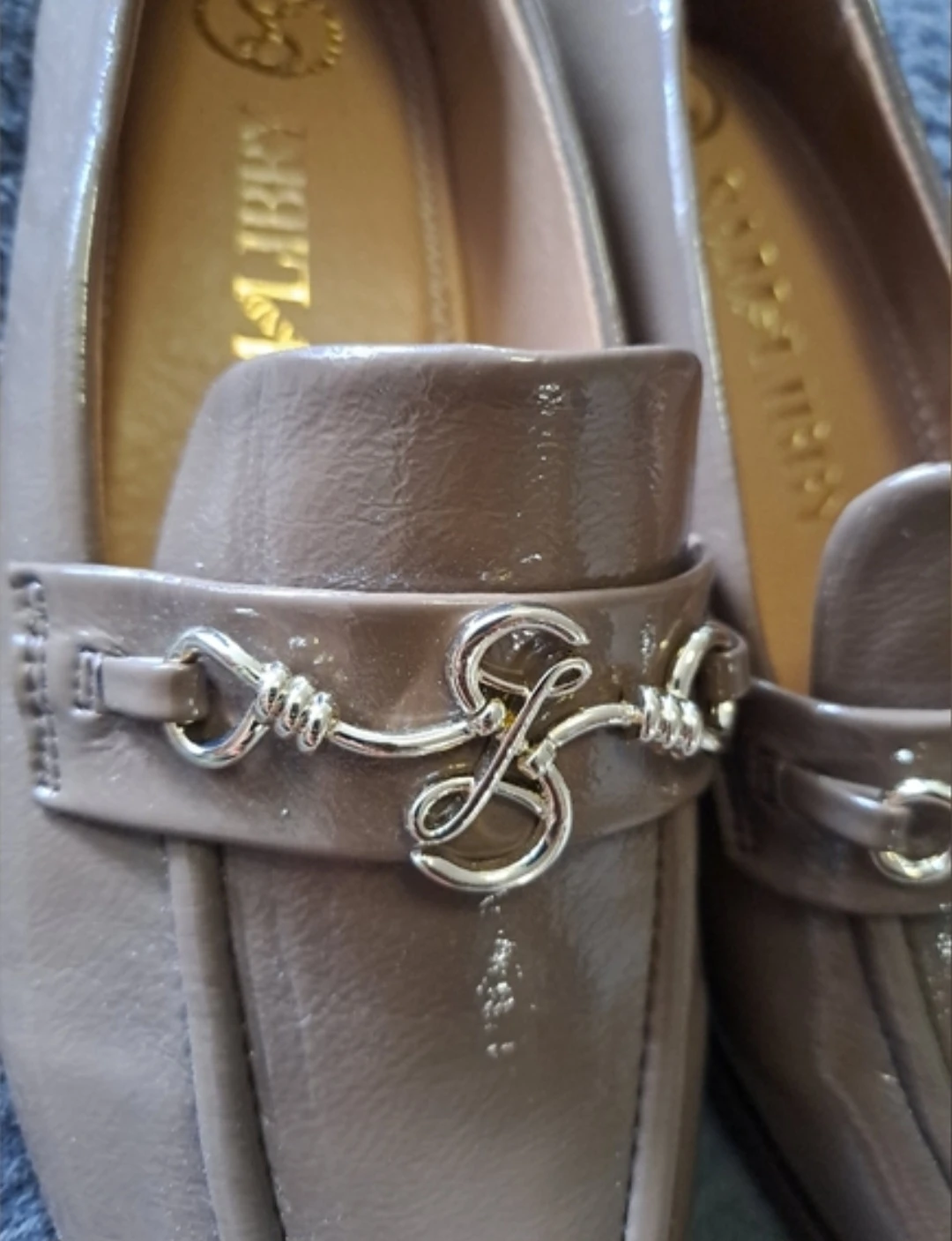 Sam And Libby Womans Brown Patent Leather Loafers