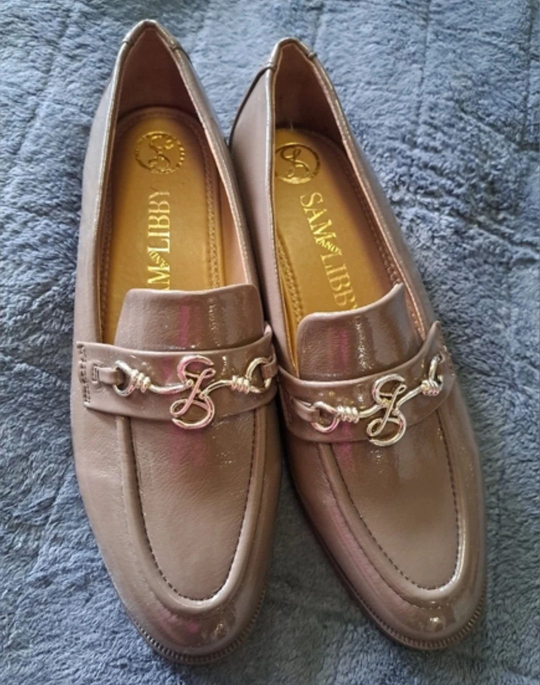 Sam And Libby Womans Brown Patent Leather Loafers - photo 2