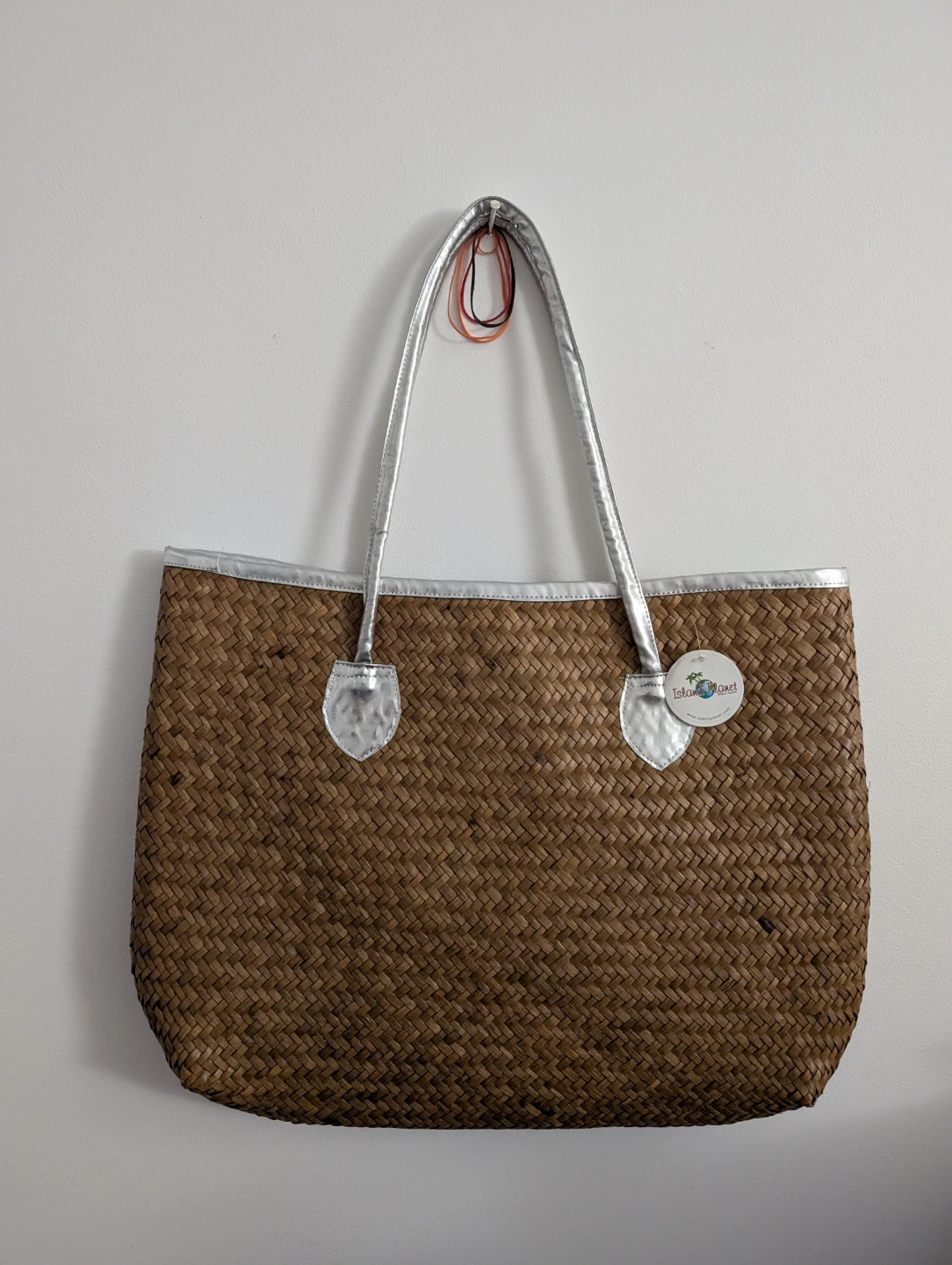 Brand New Island Planet Miami Beach Woven Braided Tote Bag - photo 2