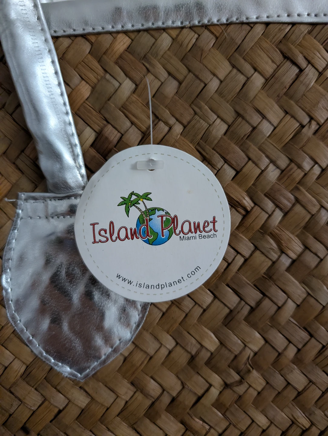 Brand New Island Planet Miami Beach Woven Braided Tote Bag - photo 3
