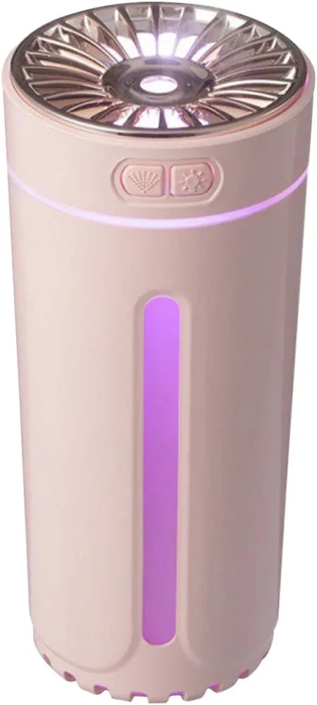 Pink Portable Humidifier with LED Light