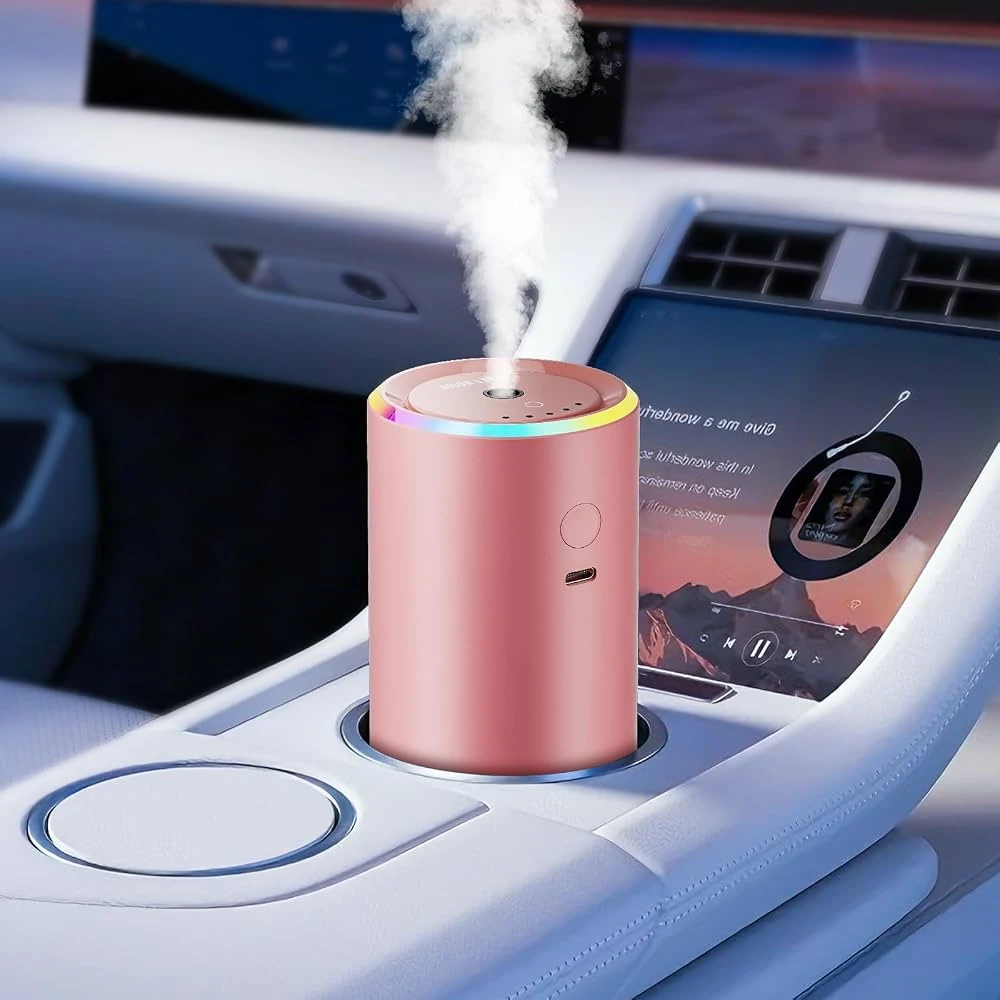 Pink Portable Humidifier with LED Light - photo 2