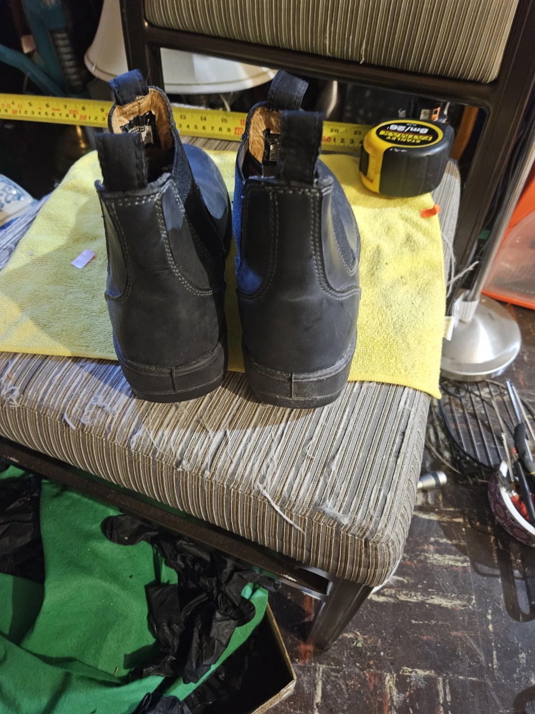 Black Leather Chelsea Work Boots - photo 3