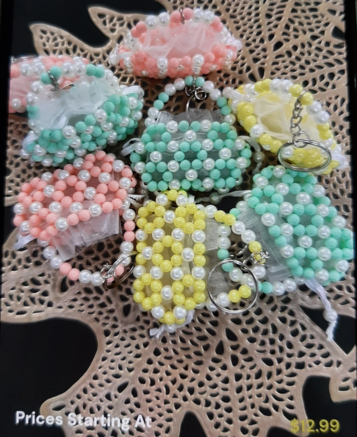 Beaded Mini Purse Keychains