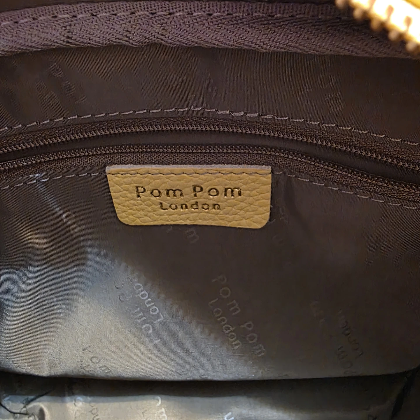 Pom Pom London Yellow Genuine Leather Camera Bag - photo 4