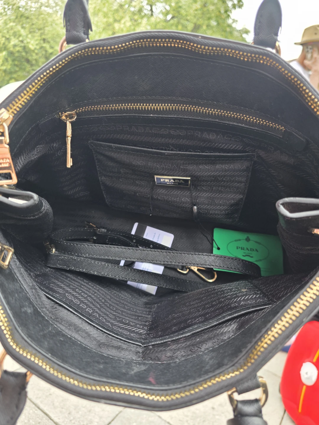 Prada Saffiano Leather Tote Bag - Black - photo 2