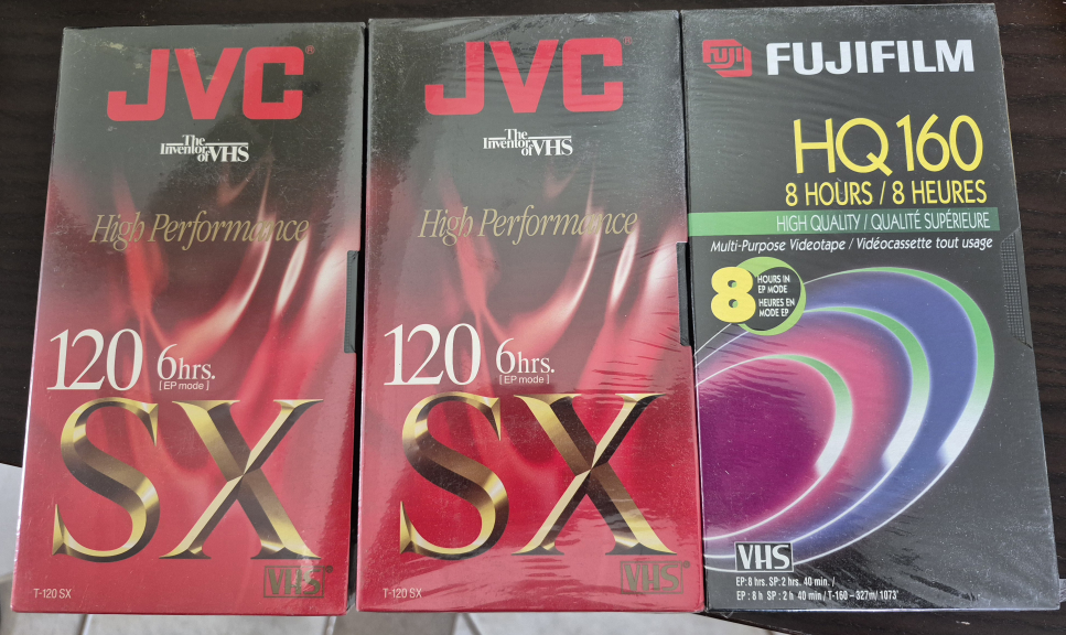 JVC & Fujifilm VHS Tapes - 120 SX & HQ 160