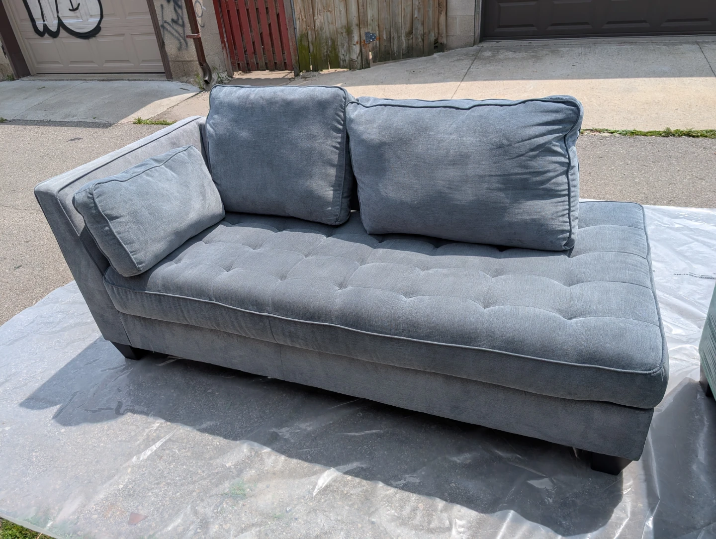 Ashley Sciolo Upholstered Chaise and Sofa,  Light Blue - photo 5