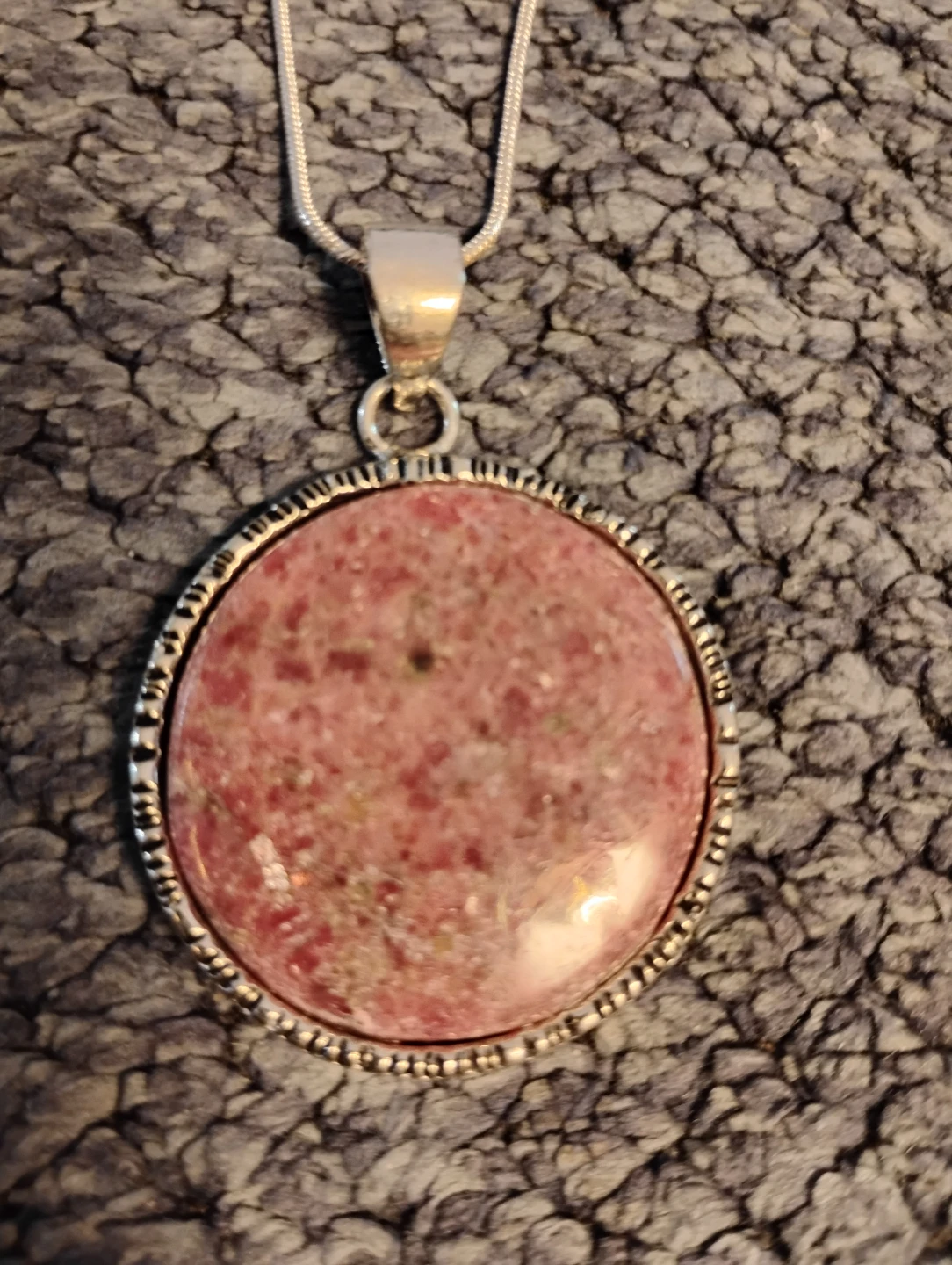 Sterling Silver Pink Agate Necklace - photo 4