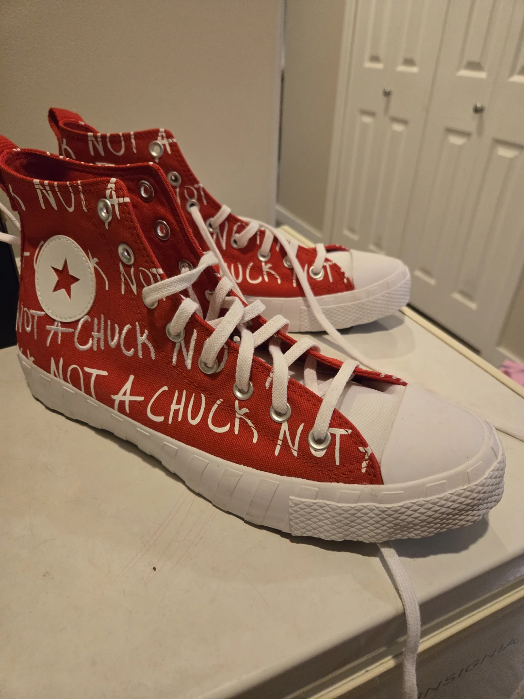 Converse Chuck Taylor All Star High Top Red White Shoes - photo 5