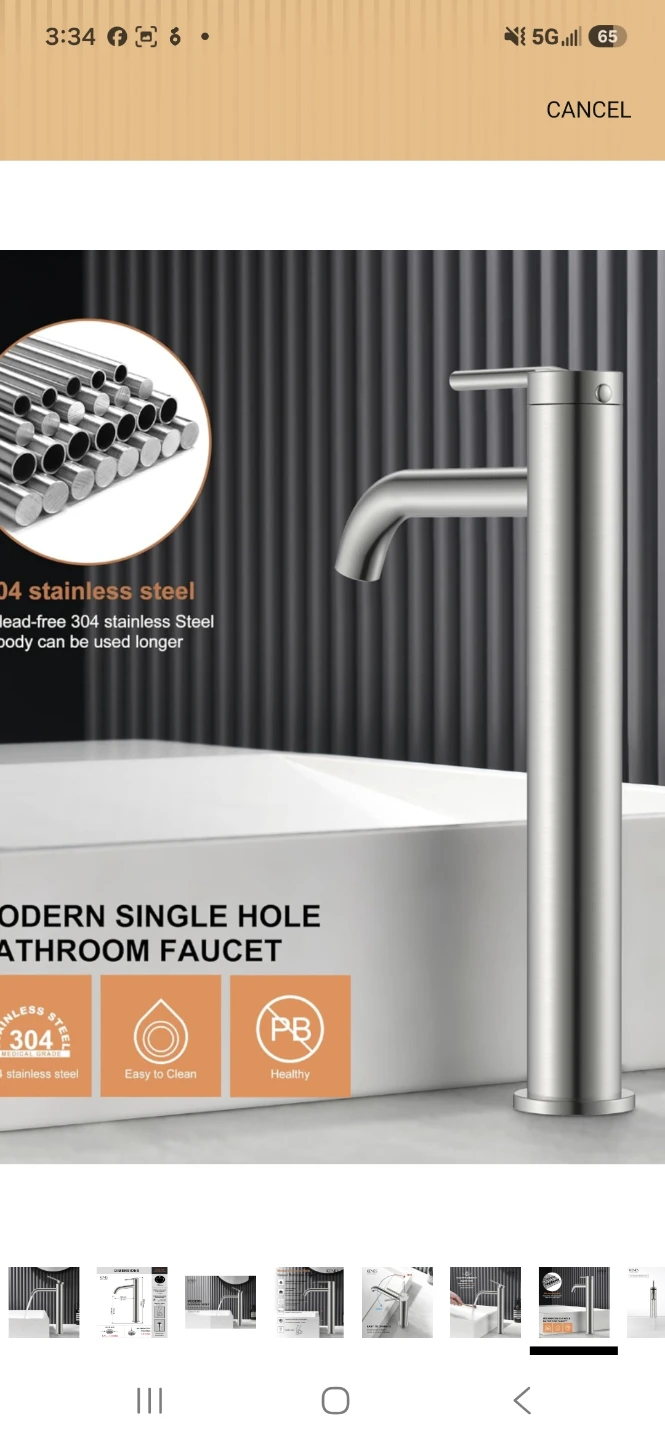 Riobel GL01C Single Hole Bathroom Faucet - photo 5