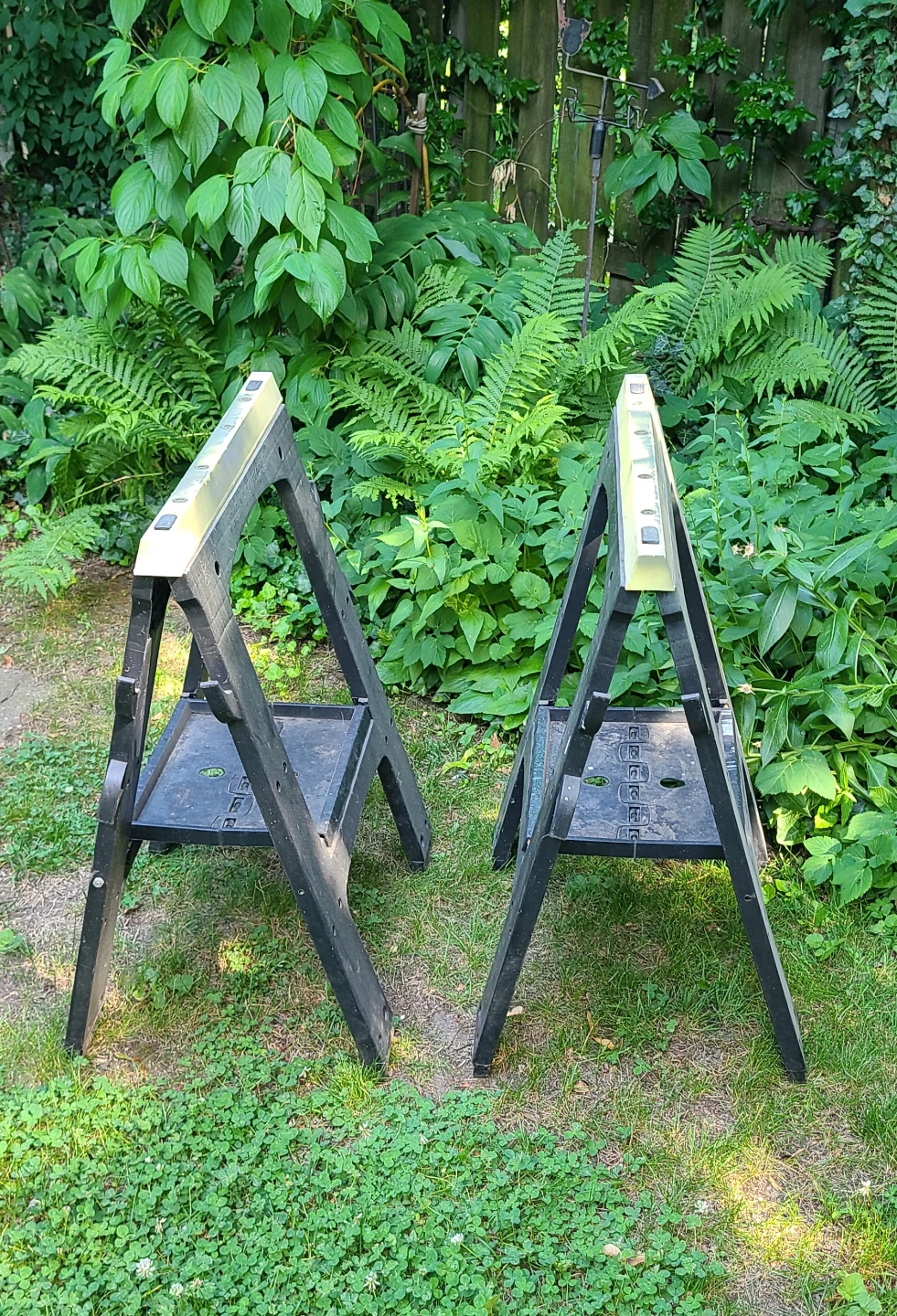 2 Plastic Sawhorses - Folding Plastic - photo 2