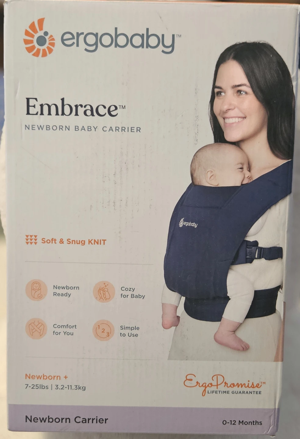 Ergobaby Embrace Newborn Baby Carrier - Navy