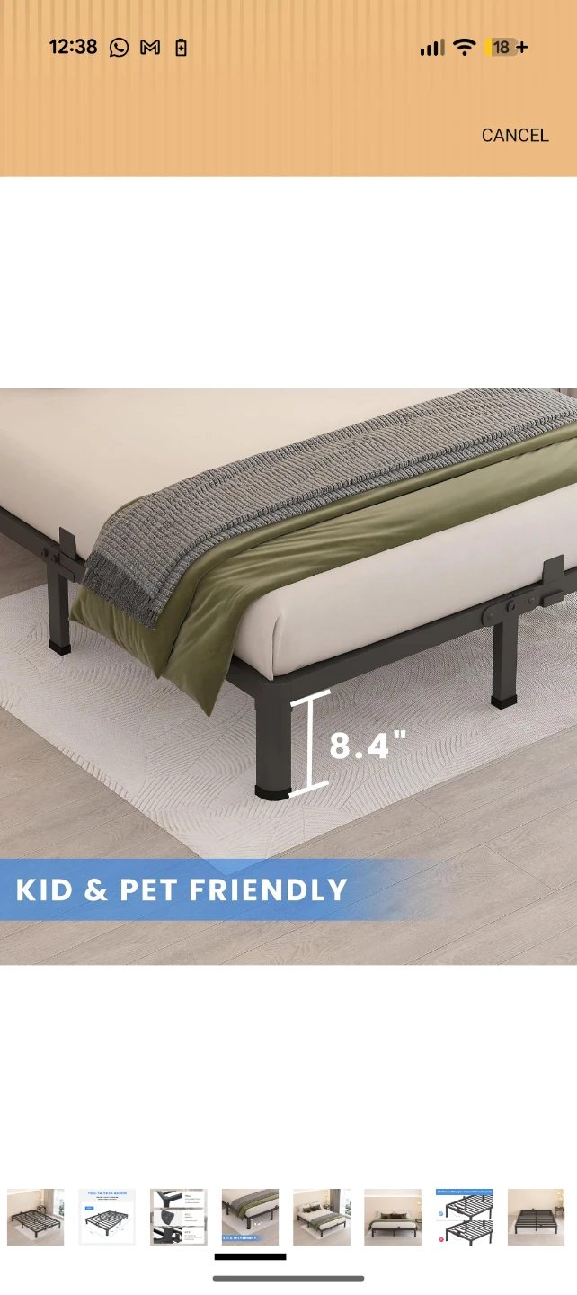 MAF 10 Inch Full Size Metal Platform Bed Frame
