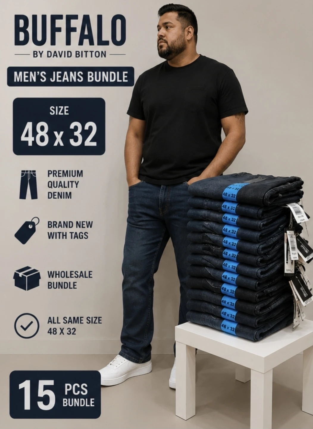 Mens Jeans combo size  48x32