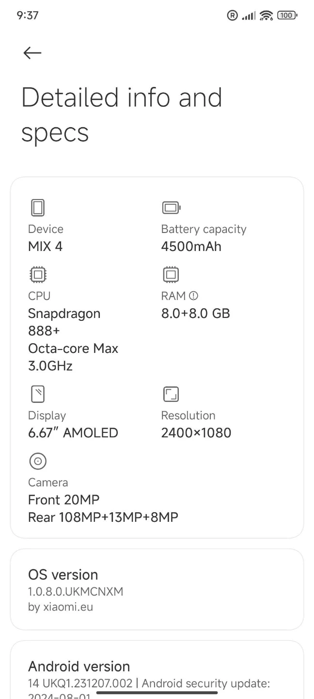 Like New Xiaomi MIX 4 – 8GB / 256GB (9.9/10 Condition) - photo 3