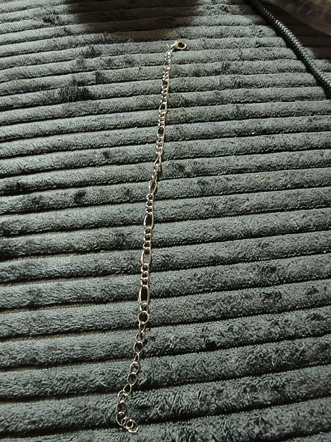 Silver-tone Figaro Chain Bracelet