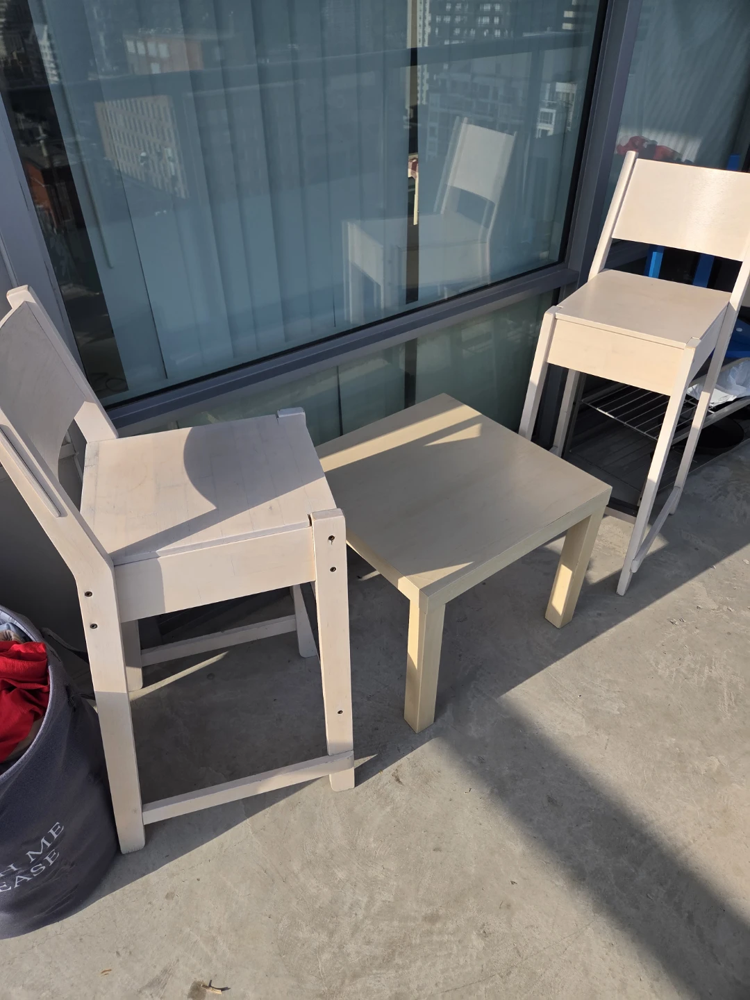 Wooden Chair and Side Table Set take delivery fast - photo 4