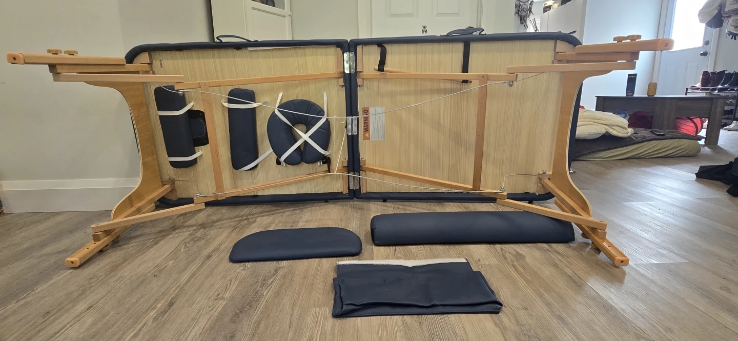 Blue Portable Massage Table with Accessories - photo 2