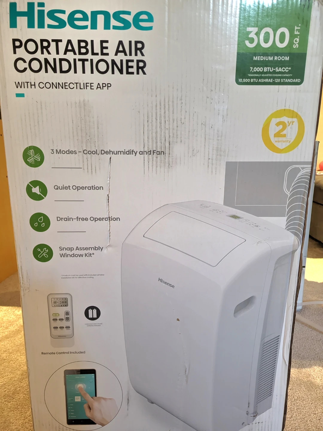 [Like New] Hisense Portable AC 10,500 BTU (SACC 7,000 BTU)