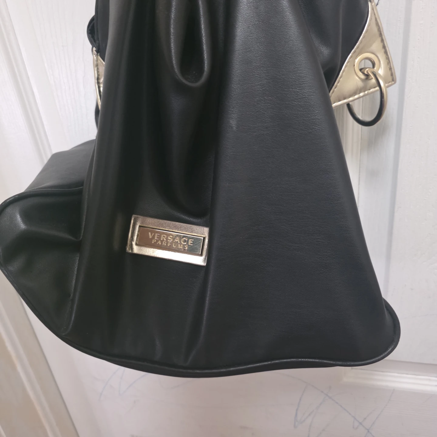 Versace Parfums Black Tote Bag