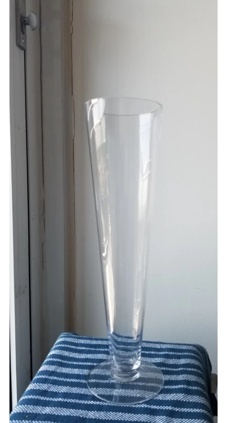 Clear Tall  Glass Vase