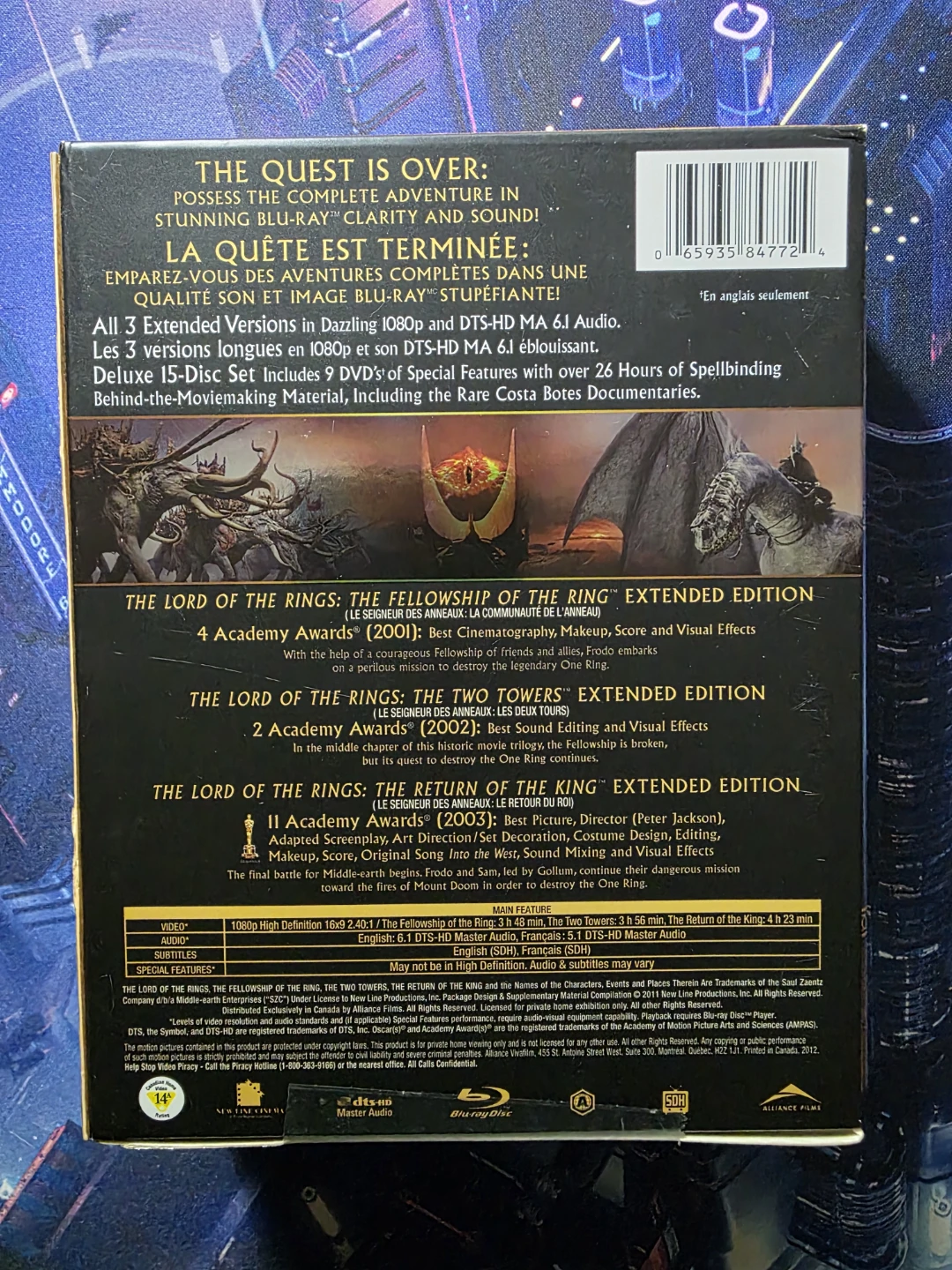The Lord of the Rings Trilogy Extended Edition Blu-ray - photo 2