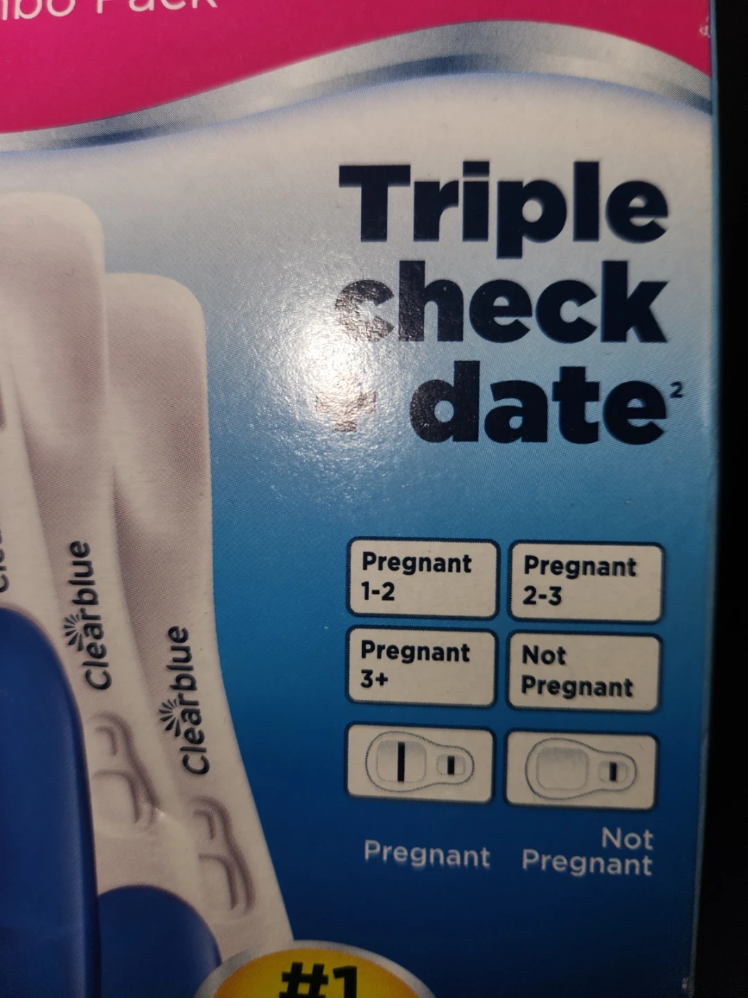 Clearblue Triple Check + Date Pregnancy Test - photo 2
