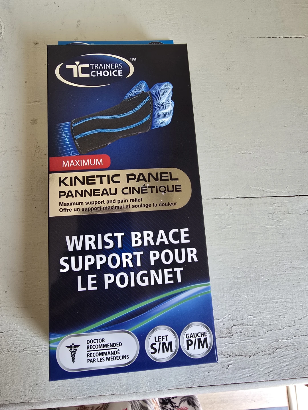 Trainers Choice Kinetic Panel Wrist Brace Support - Left S/M
