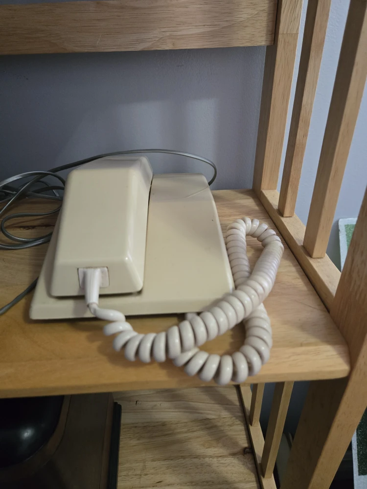 Beige Corded Landline Phone